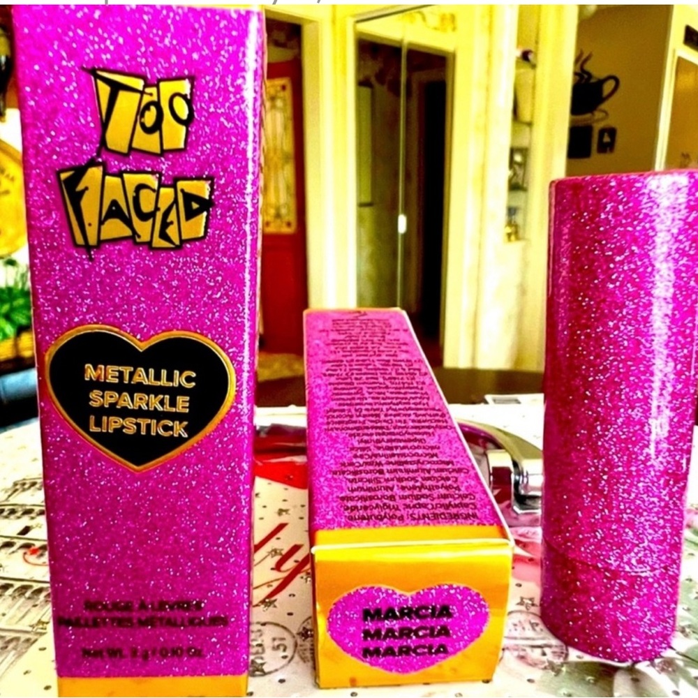 Too Faced Metallic Sparkle Lipstick -BRAND NEW IN BOX!